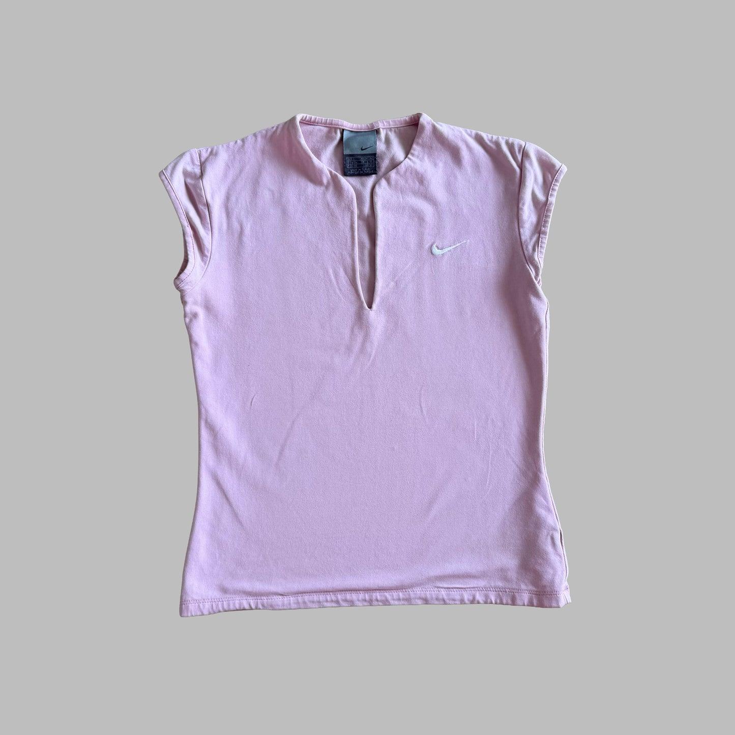 Y2K Nike Split Neck Activewear Top - S