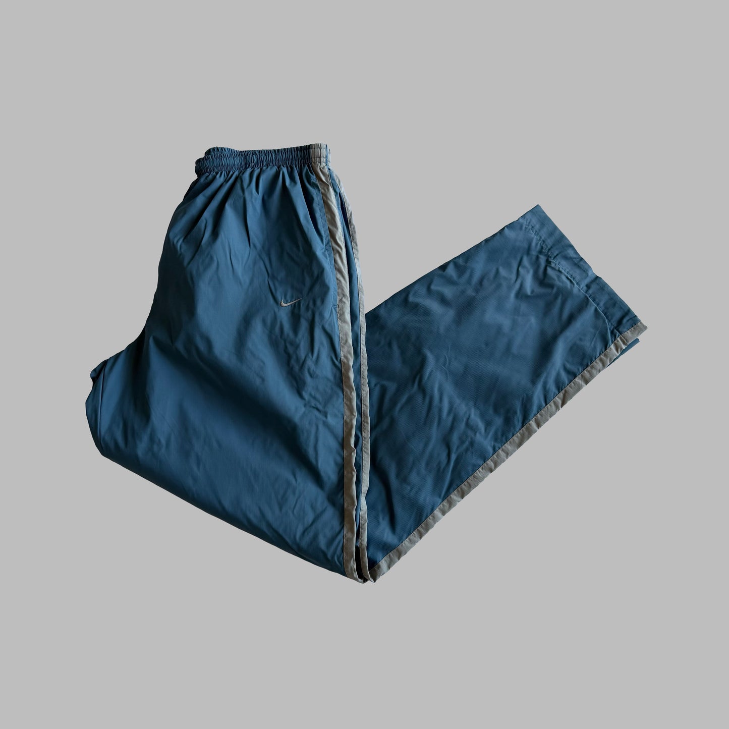 Y2K Nike Wide Leg Striped Track Pants - M