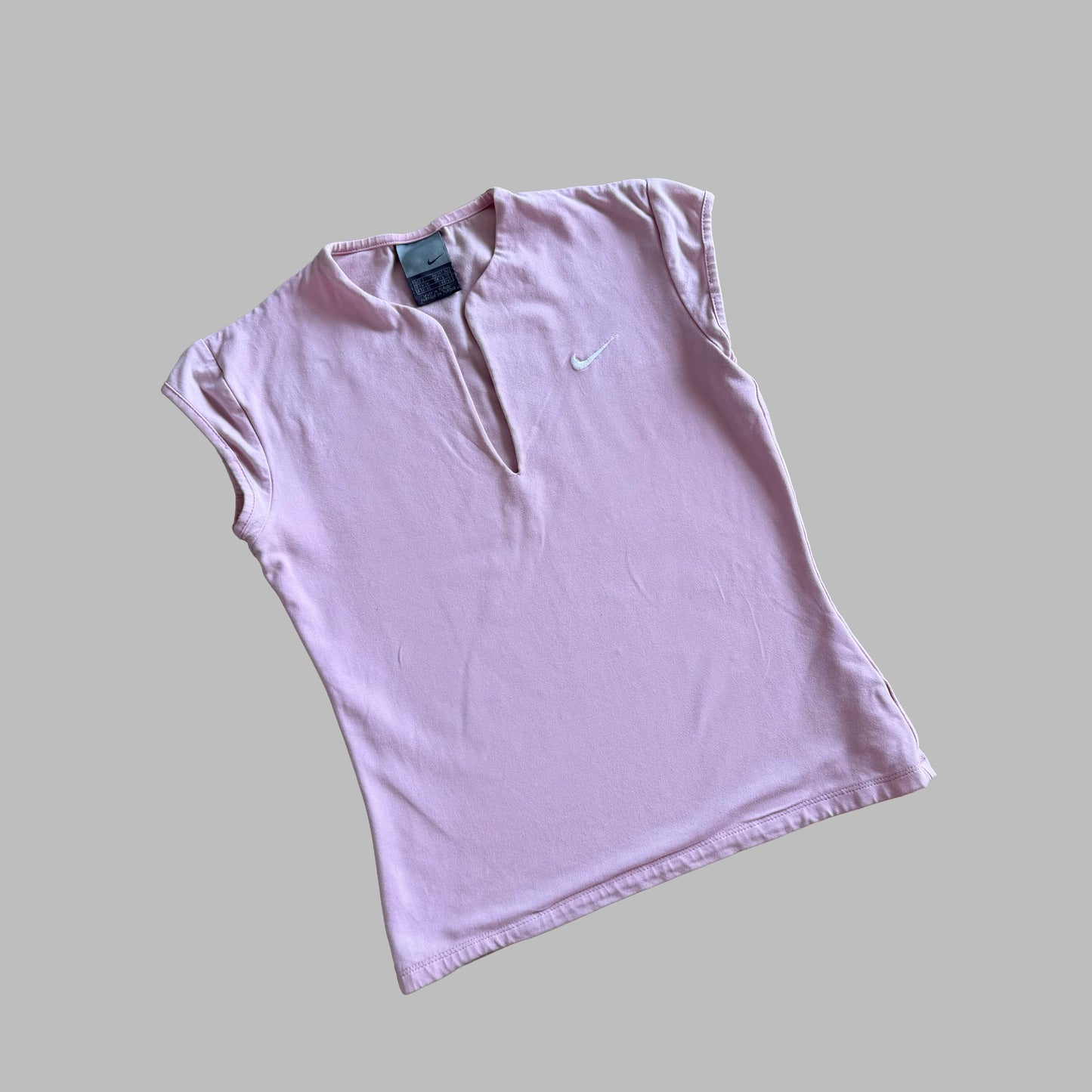 Y2K Nike Split Neck Activewear Top - S