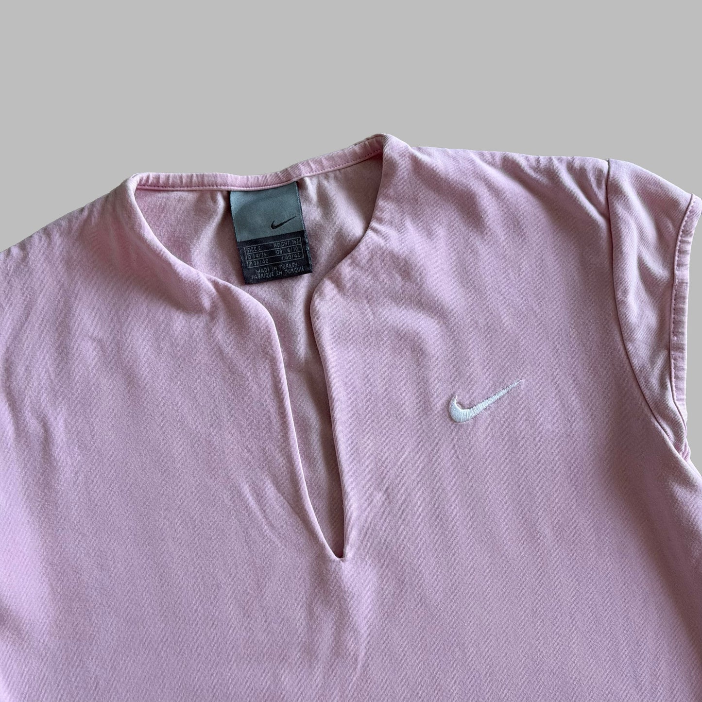 Y2K Nike Split Neck Activewear Top - S