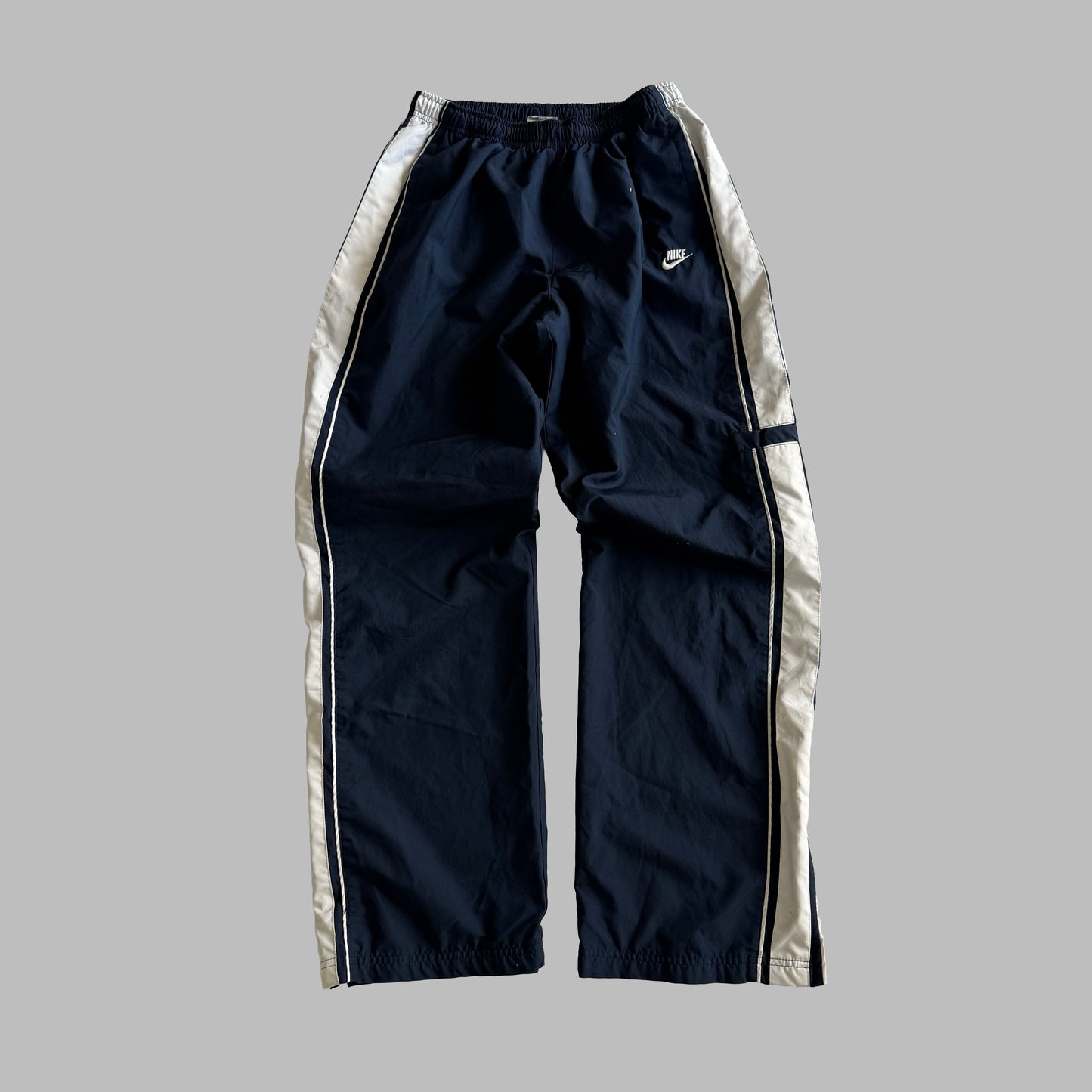 Y2K Nike Wide Leg Striped Track Pants - S