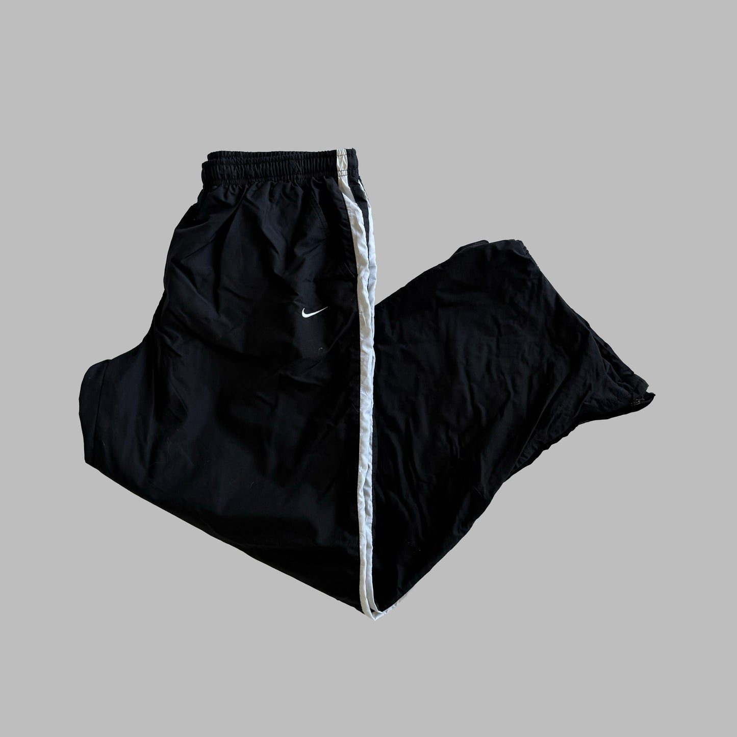 Y2K Nike Wide Leg Striped Track Pants - XL