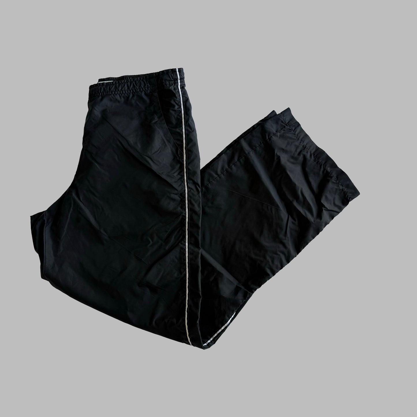 Y2K Nike Wide Leg Striped Track Pants - L