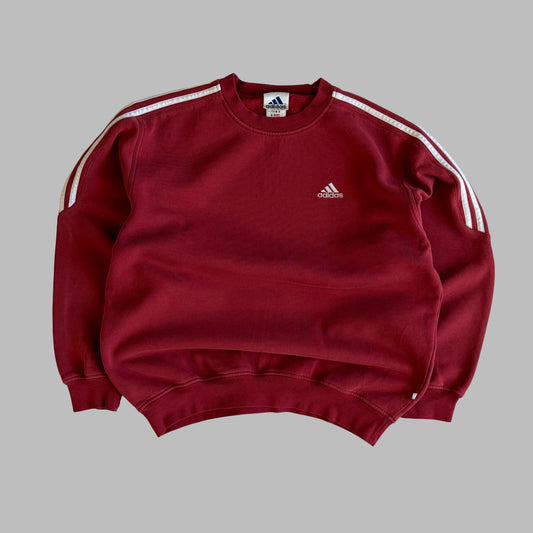 90s Adidas Classic Three Stripe Sweatshirt - L