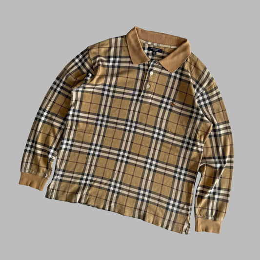Burberry Long Sleeve Polo Shirt - Small