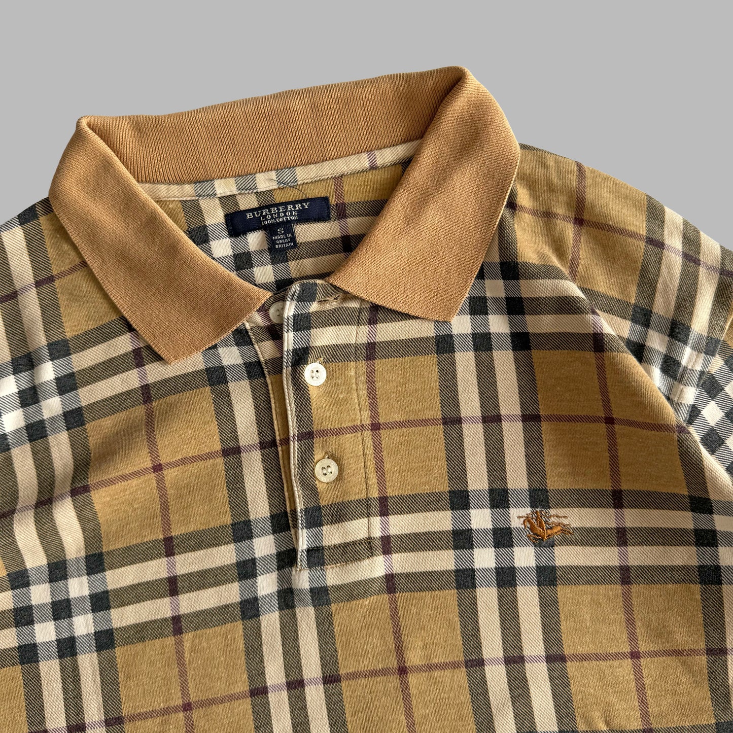 Burberry Long Sleeve Polo Shirt - Small