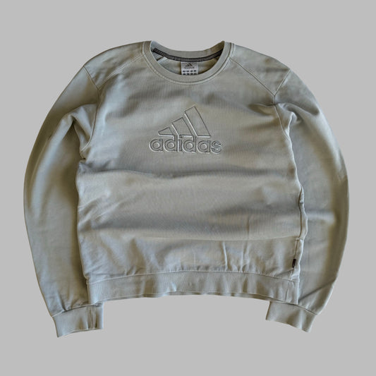Y2K Adidas Classic Embroidered Sweatshirt - M