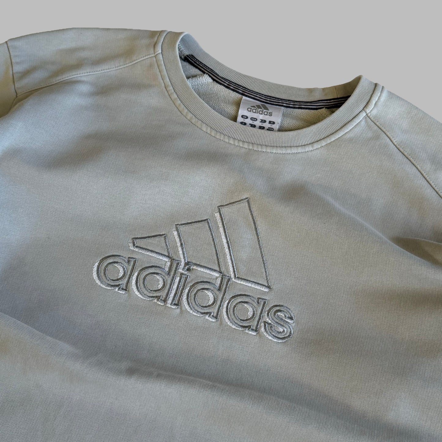 Y2K Adidas Classic Embroidered Sweatshirt - M