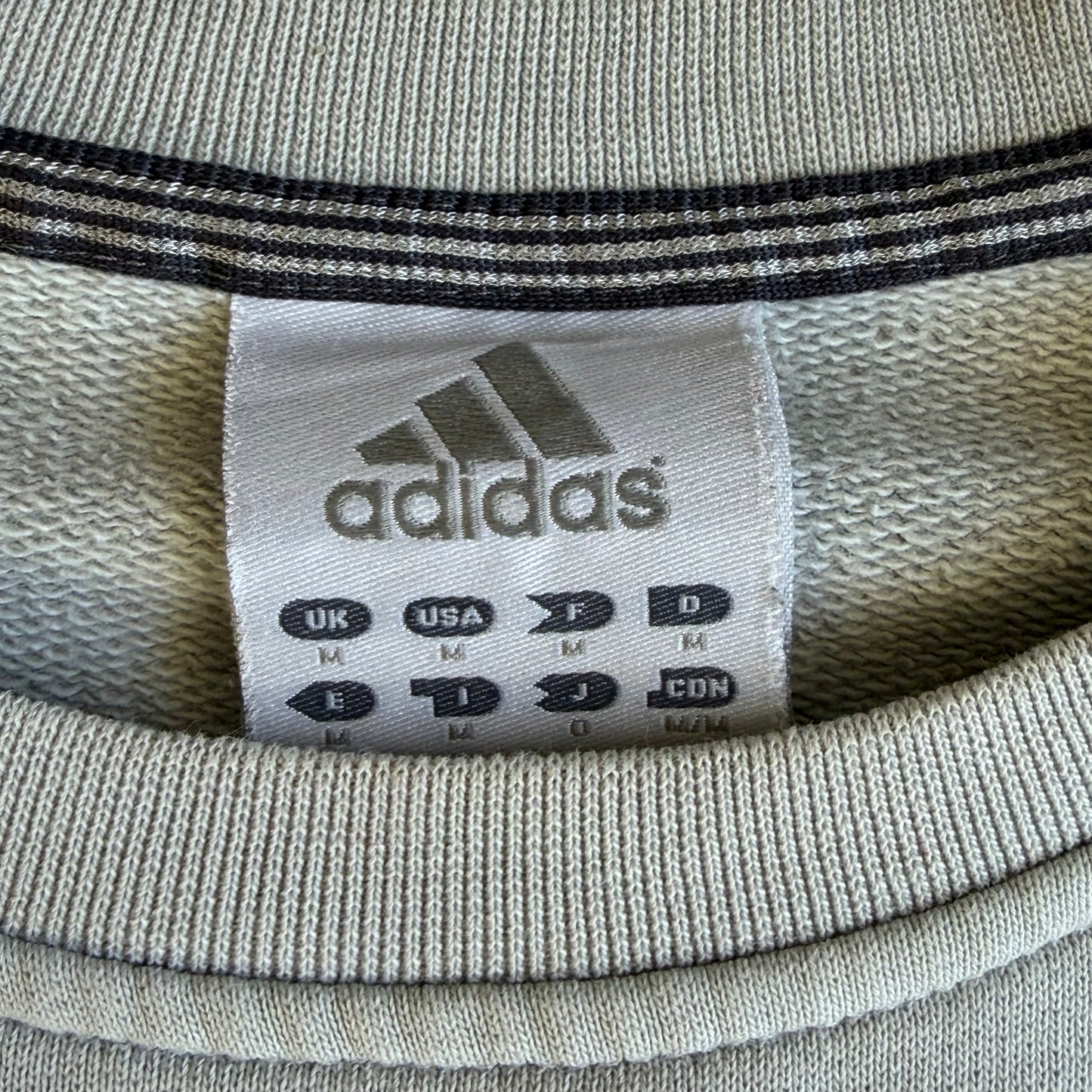 Y2K Adidas Classic Embroidered Sweatshirt - M