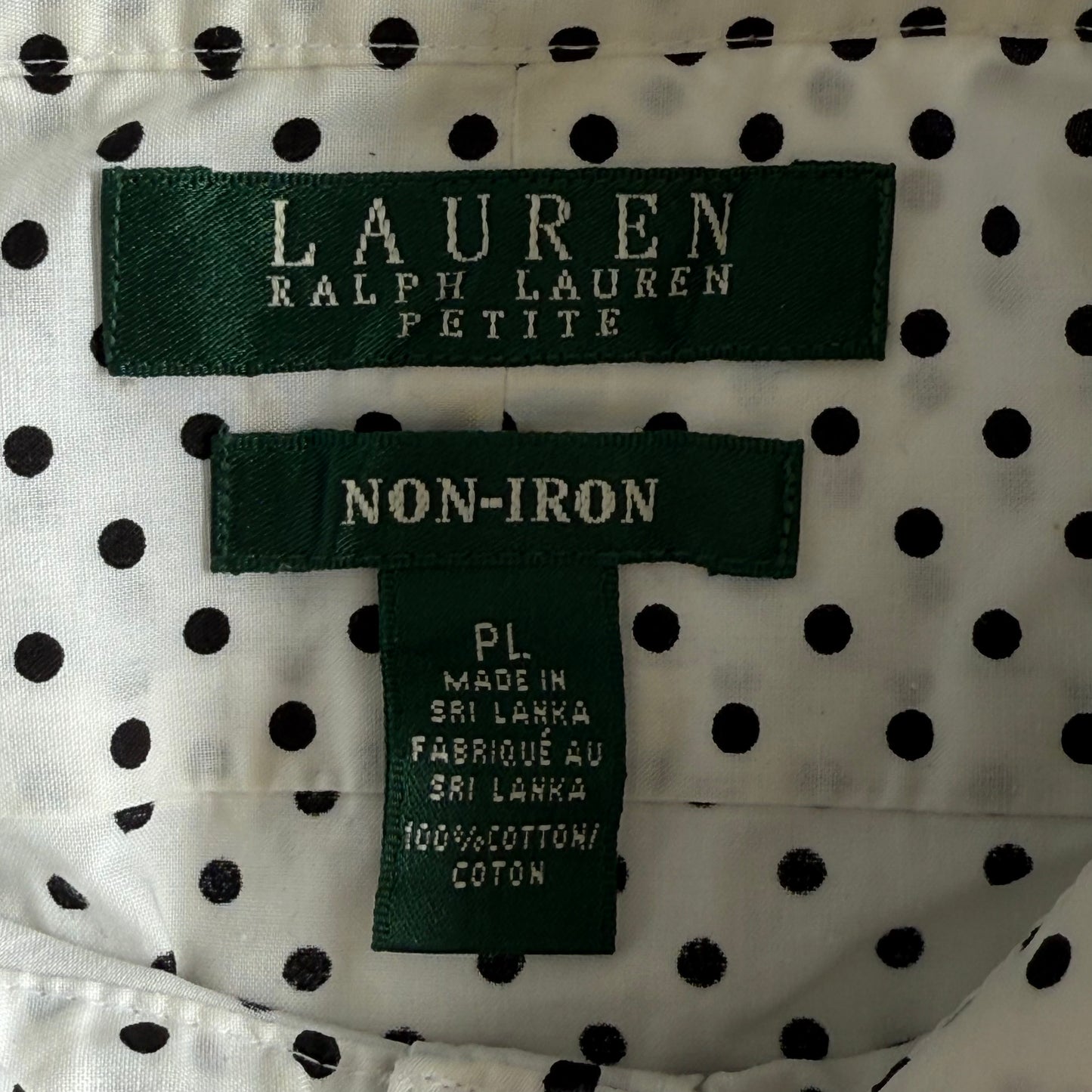 Ralph Lauren Polka Dot Shirt - Medium