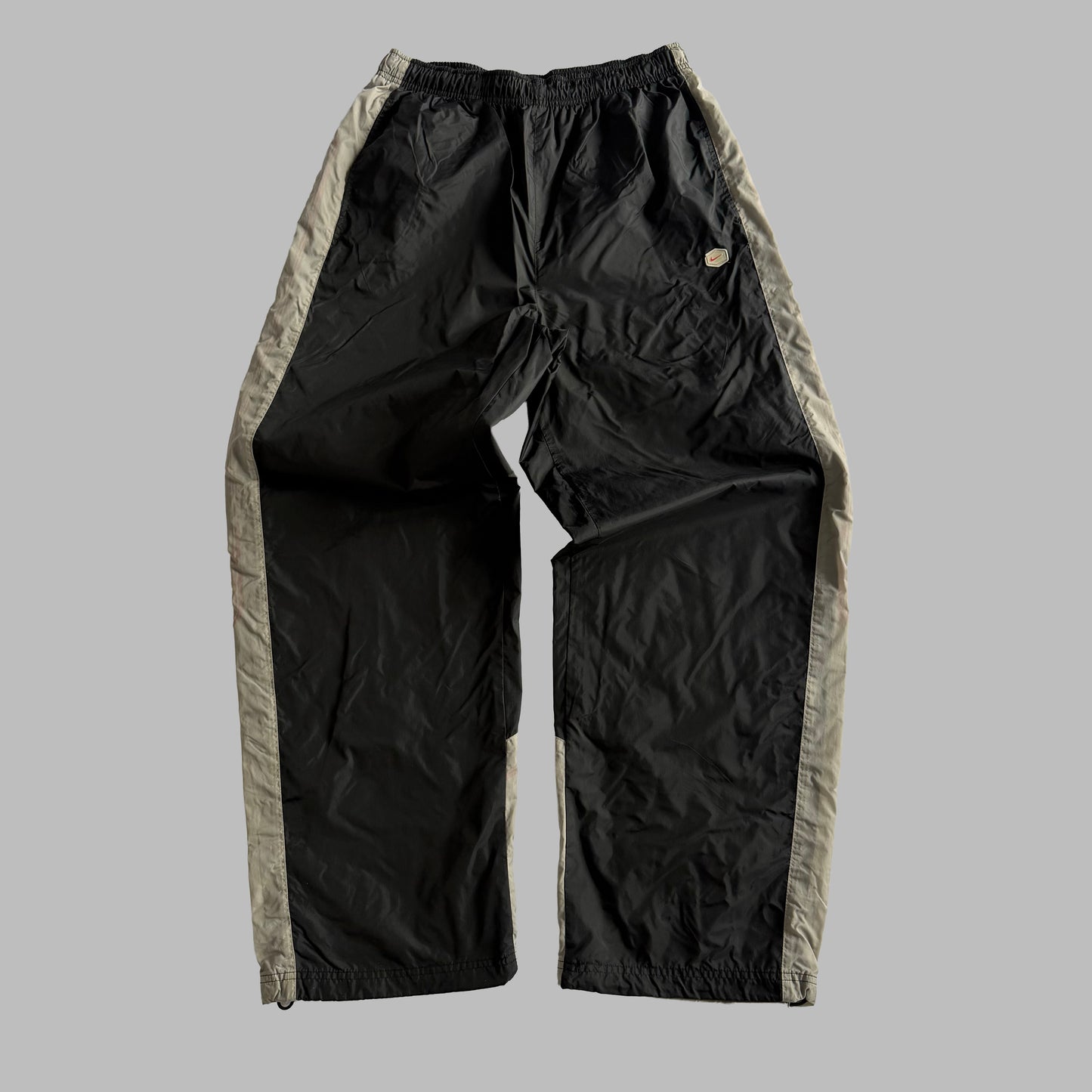 Y2K Nike Wide Leg Striped Track Pants - L