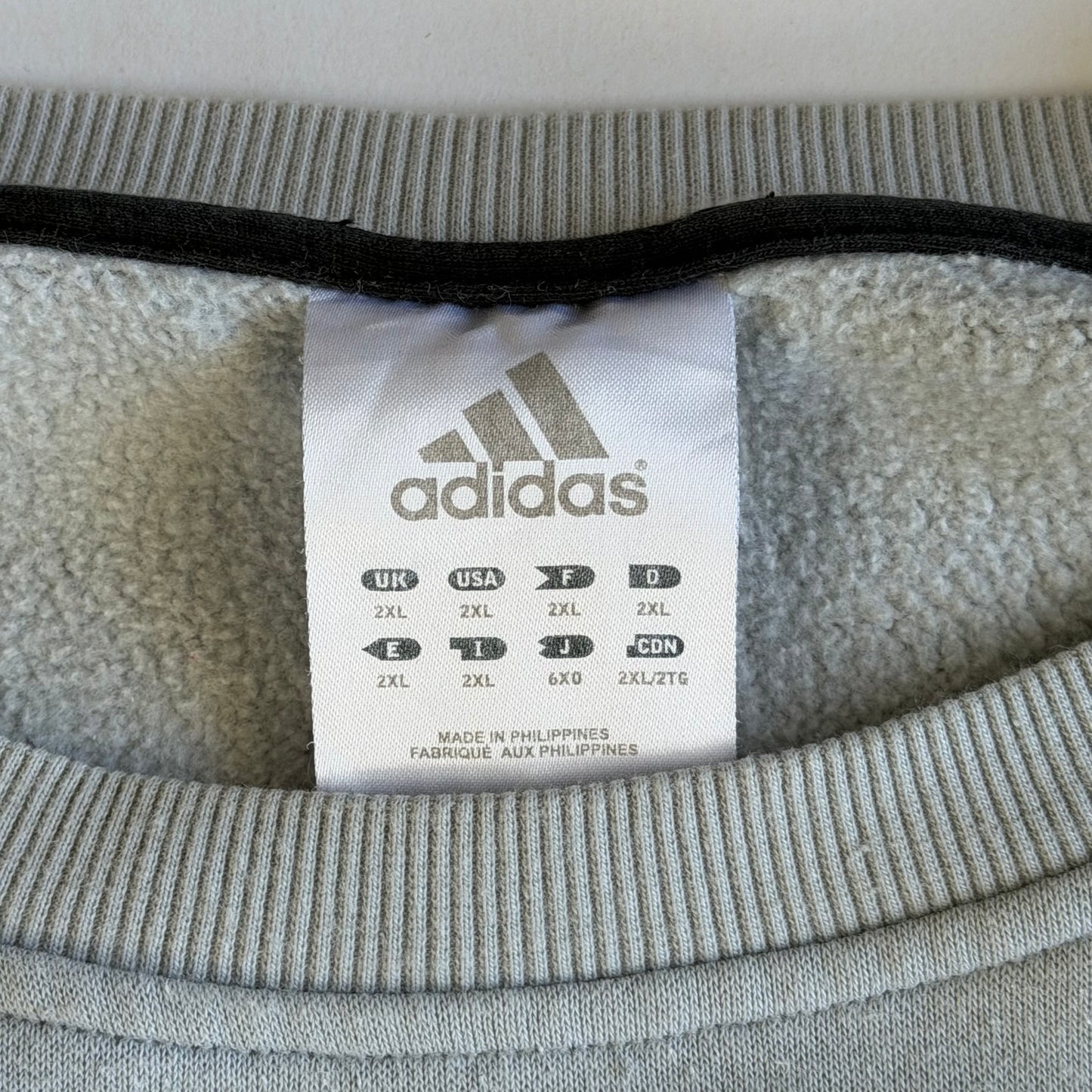 Y2K Adidas Three Stripe Classic Sweatshirt - XXL
