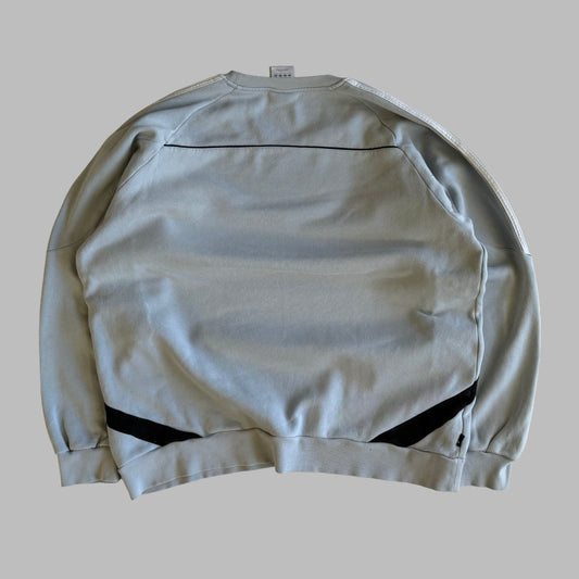Y2K Adidas Three Stripe Classic Sweatshirt - XXL