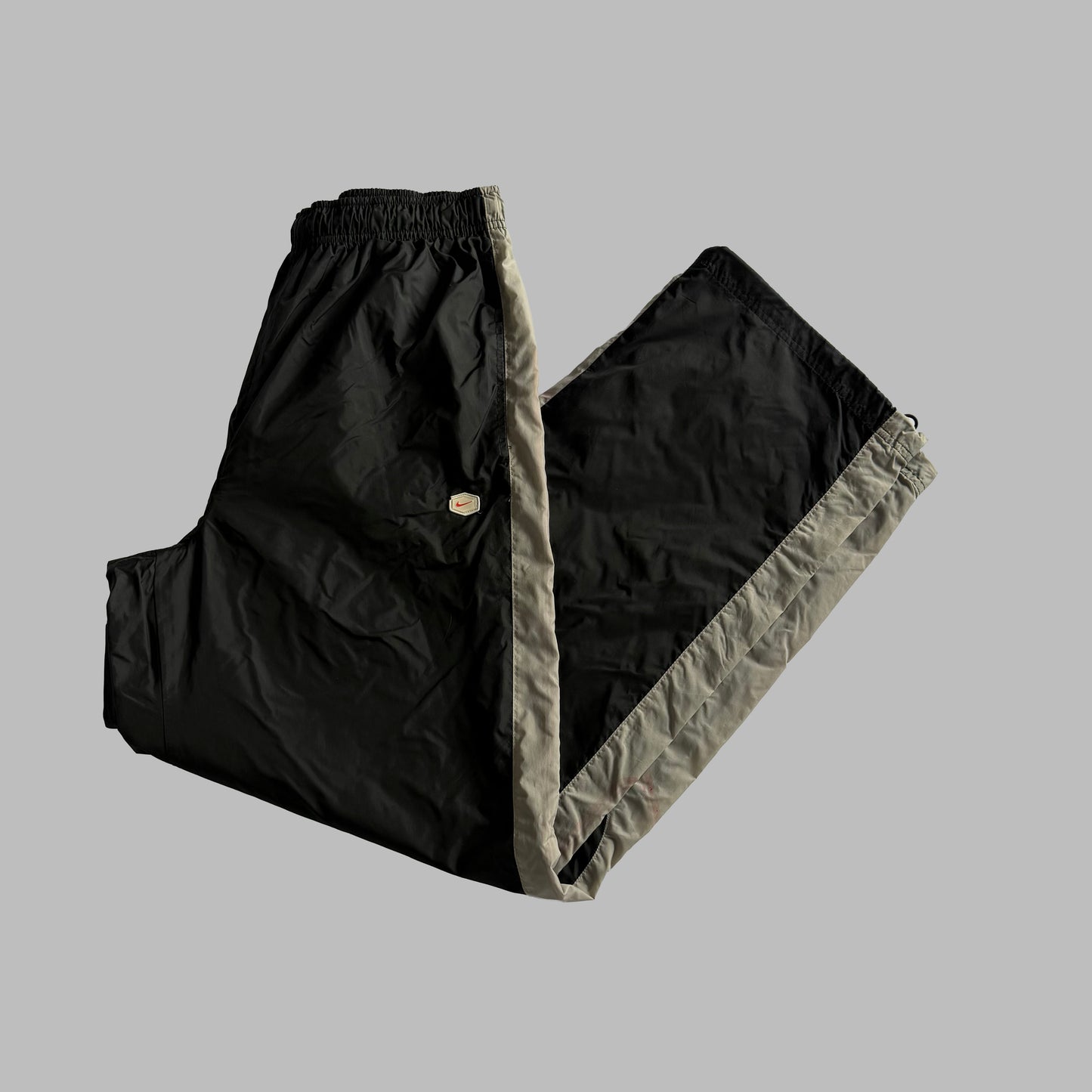 Y2K Nike Wide Leg Striped Track Pants - L