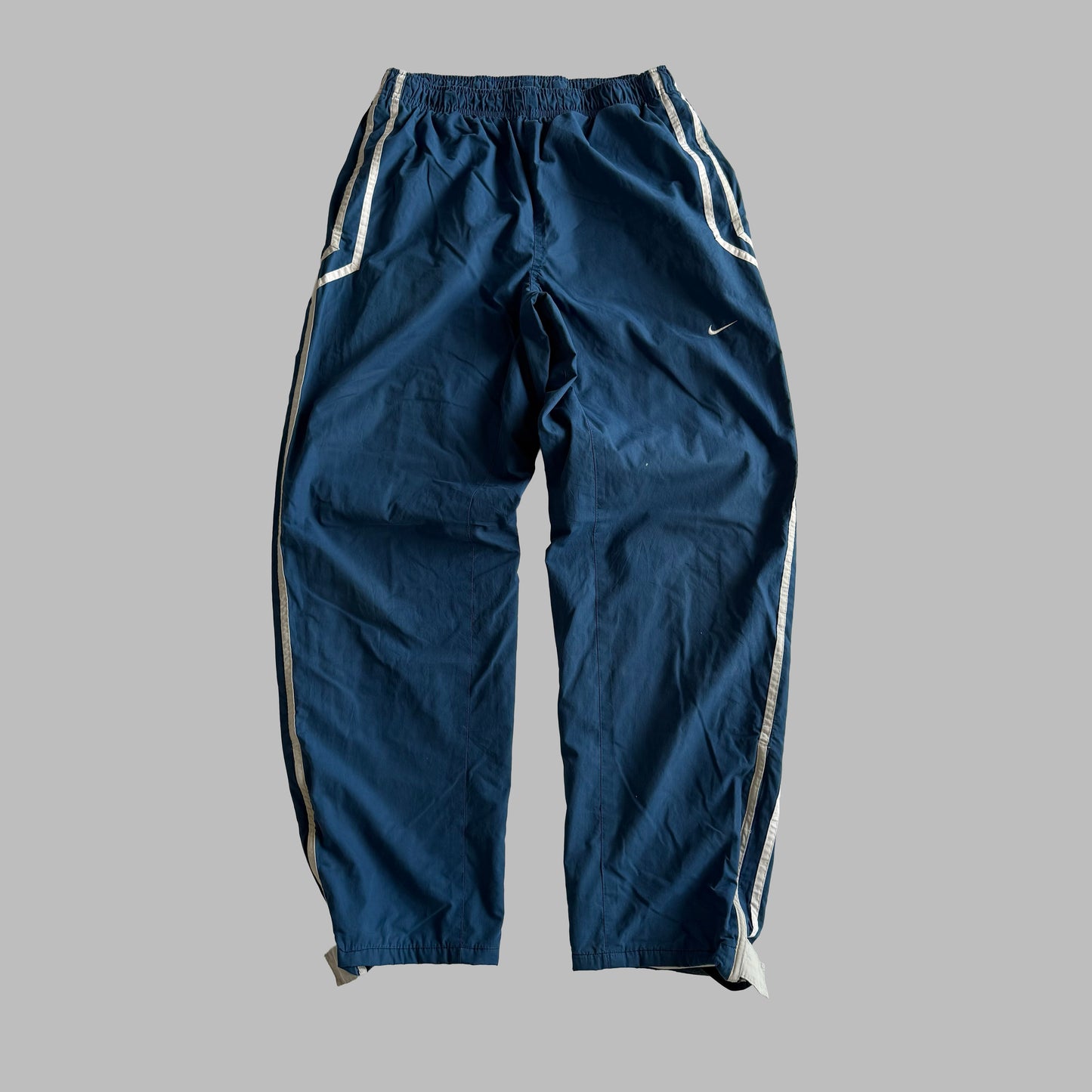 Y2K Nike Wide Leg Striped Track Pants - L