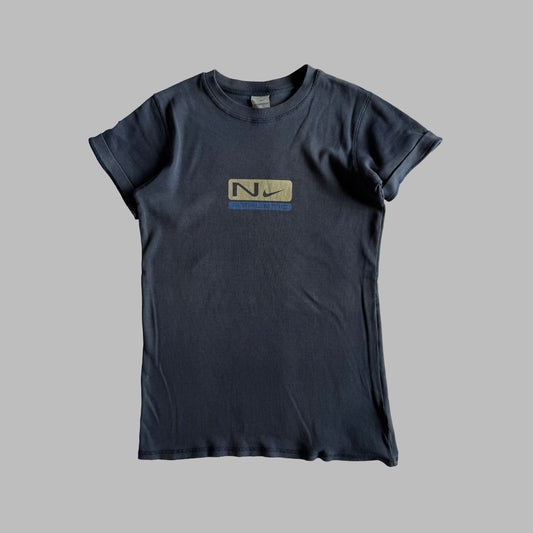 Y2K Nike Athletics Ribbed T-Shirt - XL