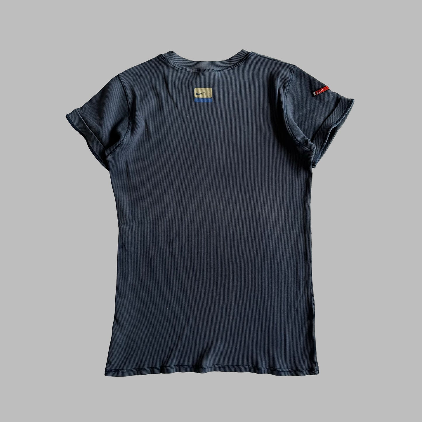 Y2K Nike Athletics Ribbed T-Shirt - XL