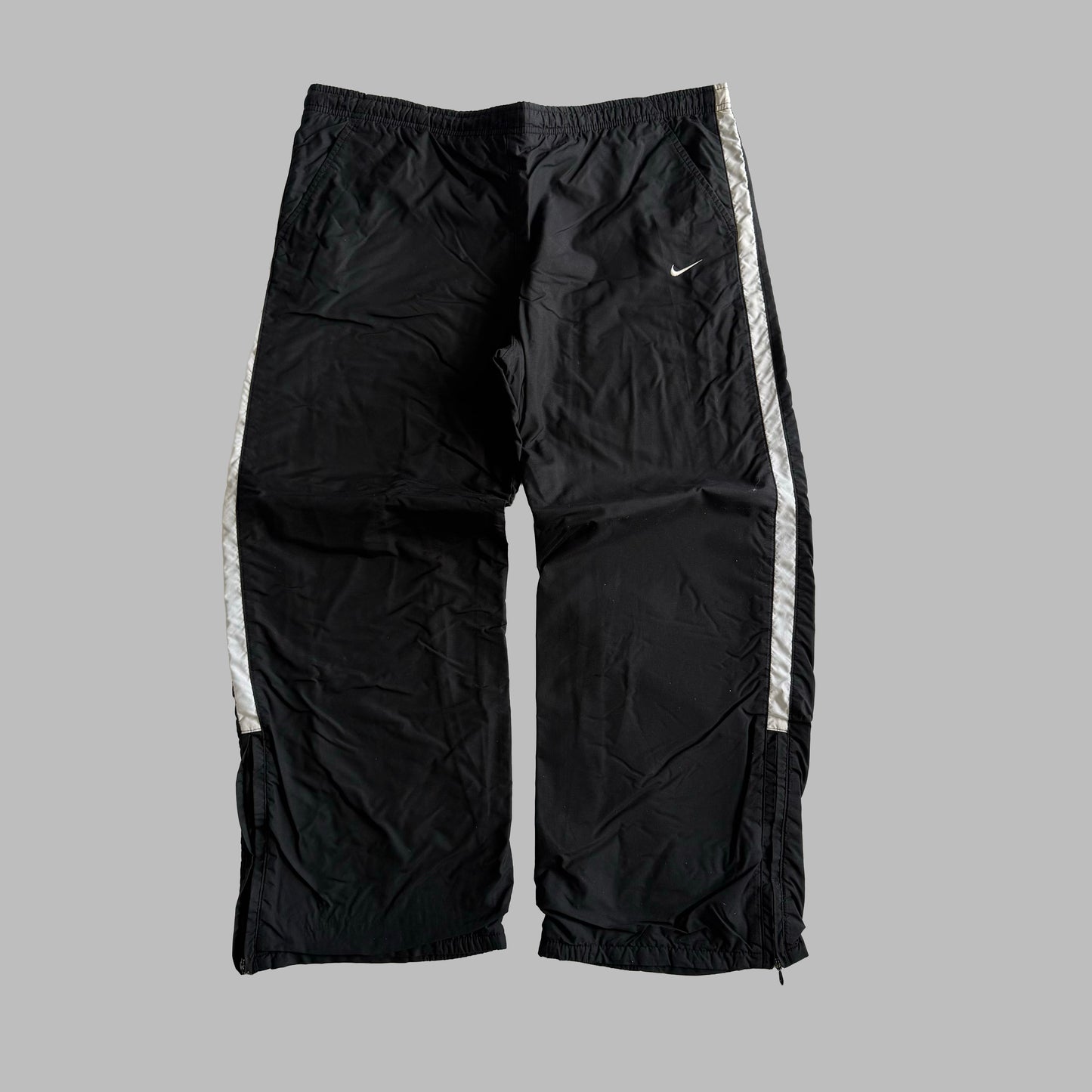 Y2K Nike Wide Leg Striped Track Pants - L