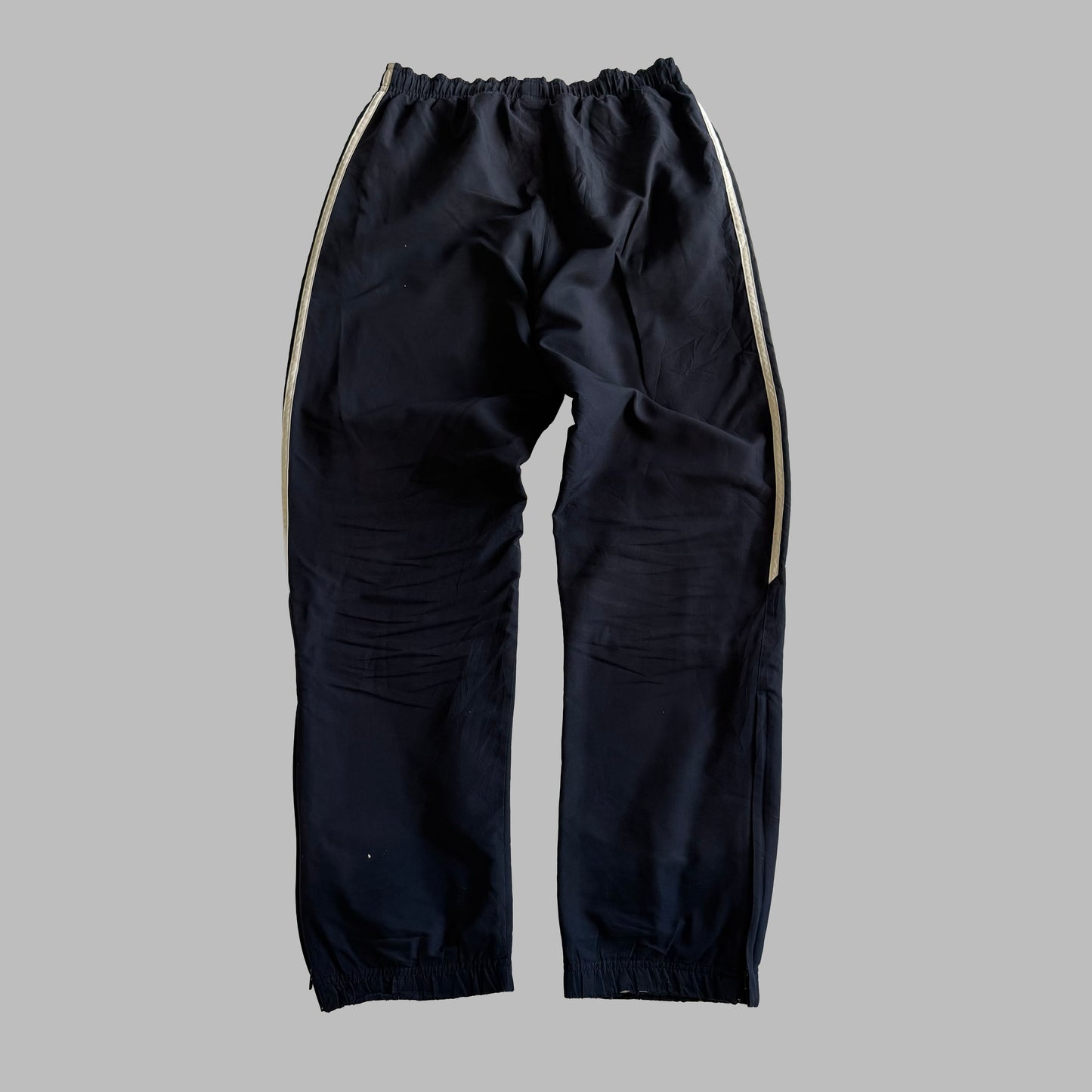 Y2K Adidas Three Stripe Baggy Track Pants - S
