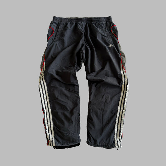 Y2K Adidas Three Stripe Baggy Track Pants - L