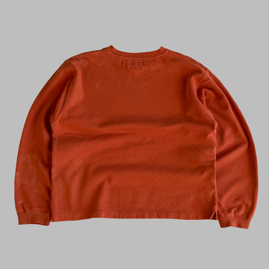 Y2K Nike Centre Swoosh V-neck Sweatshirt - M