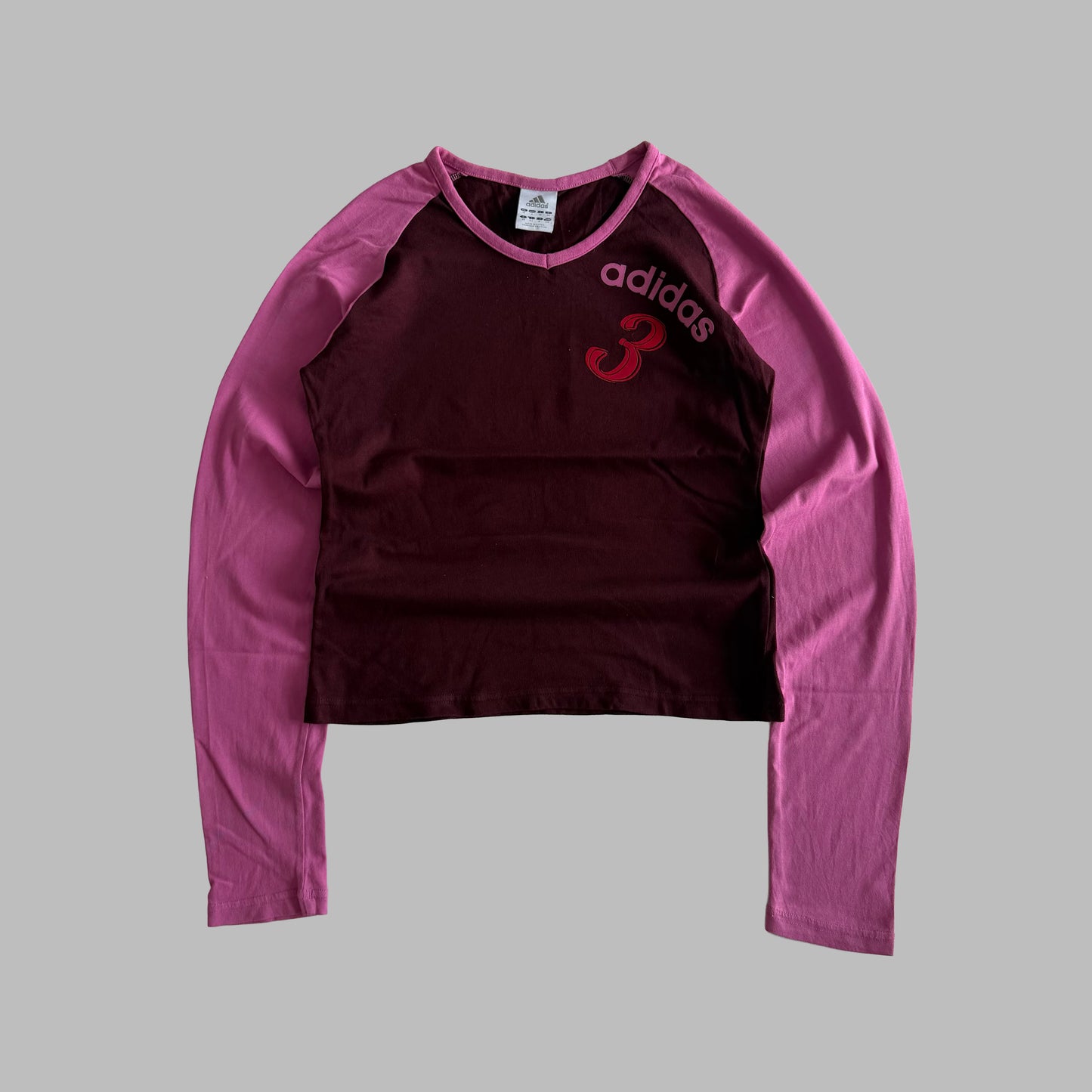 Y2K Adidas Raglan Long Sleeve - S/M