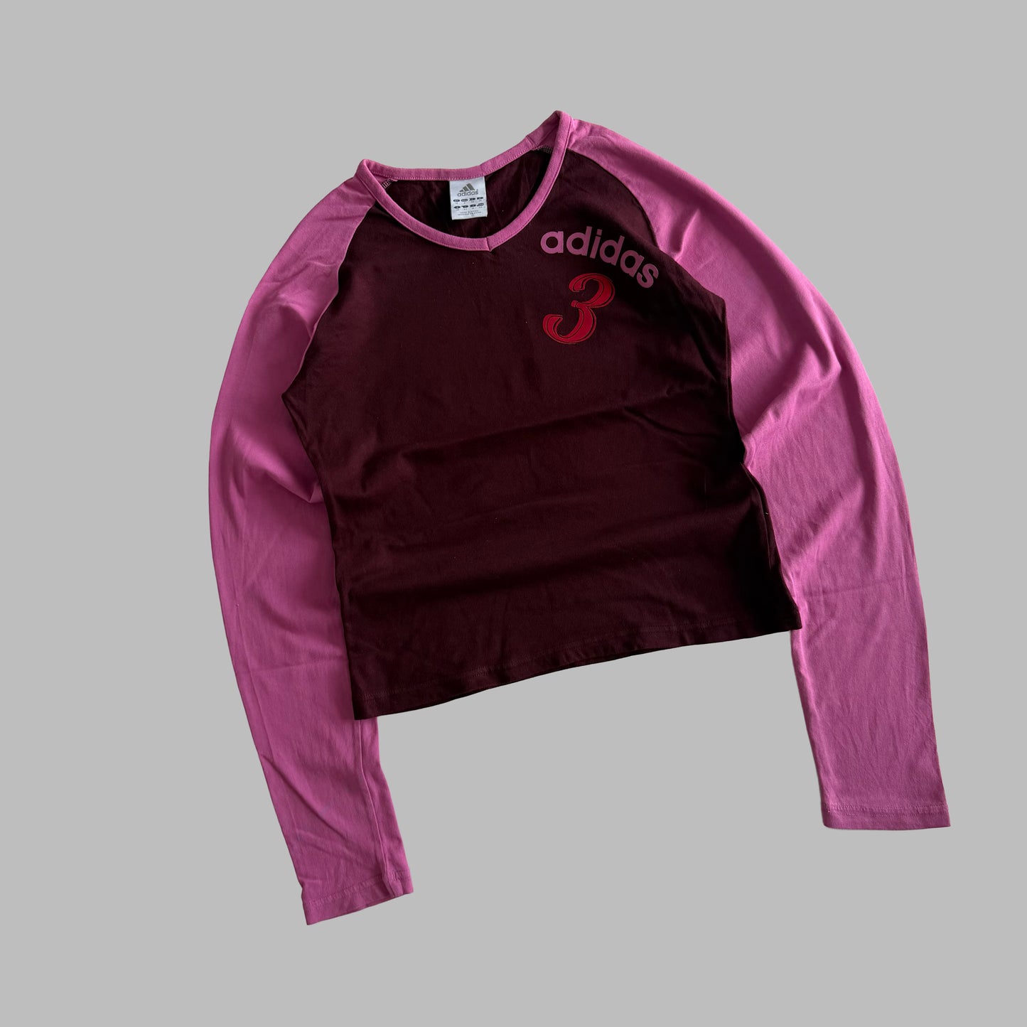 Y2K Adidas Raglan Long Sleeve - S/M