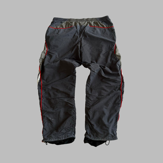 Y2K Adidas Three Stripe Baggy Track Pants - L