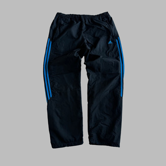 Y2K Adidas Three Stripe Baggy Track Pants - L