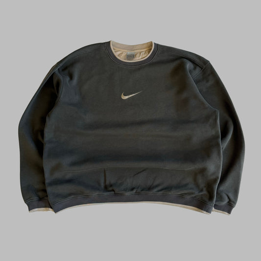 Y2K Nike Centre Swoosh Sweatshirt - XXL