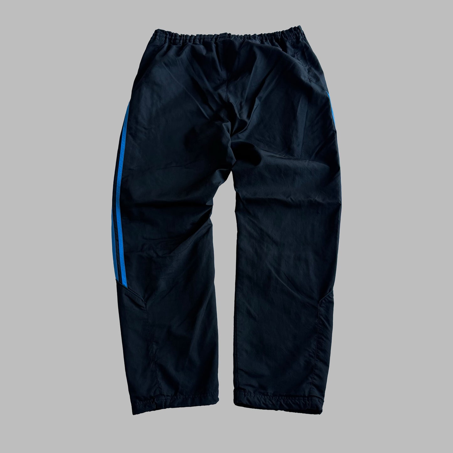 Y2K Adidas Three Stripe Baggy Track Pants - L