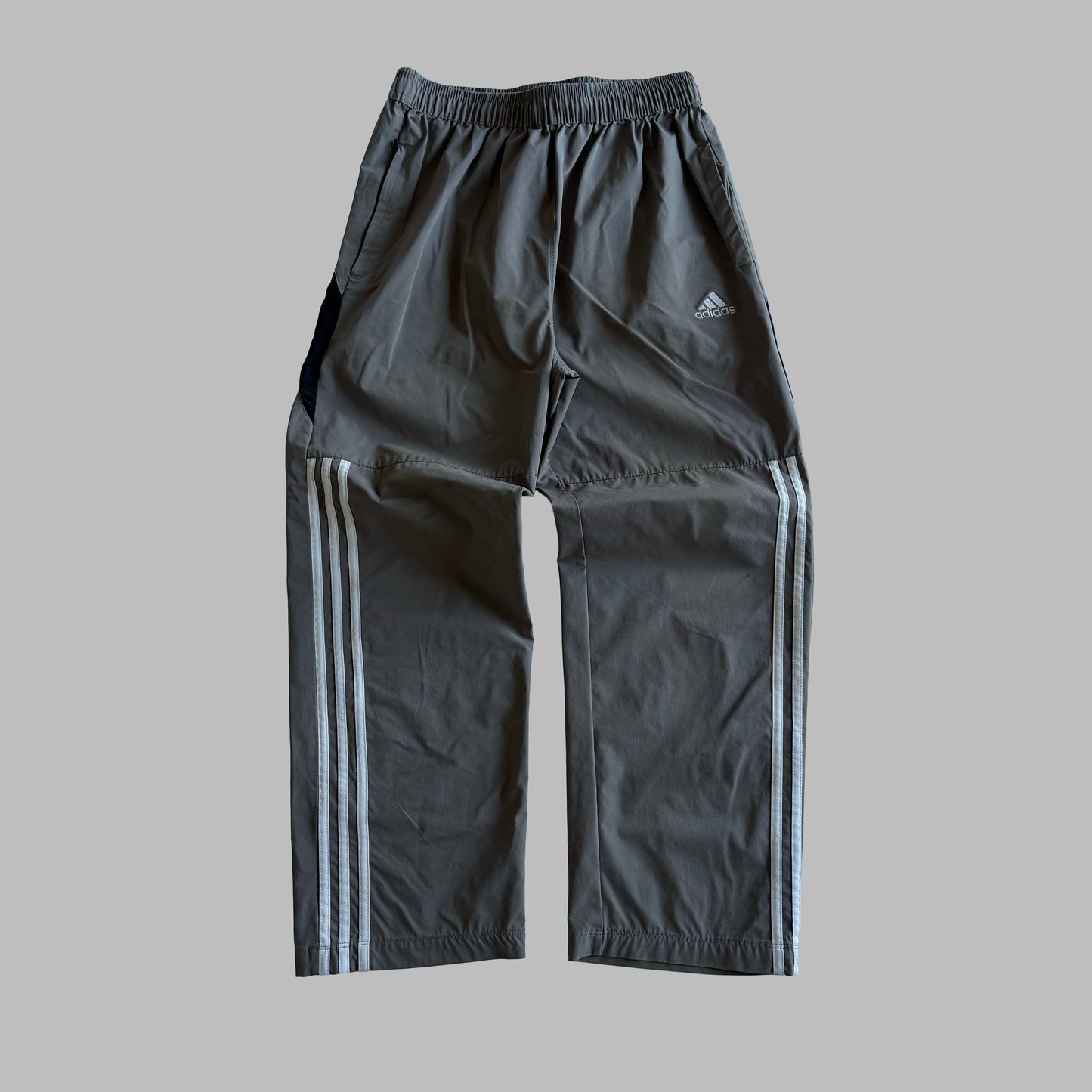 Y2K Adidas Three Stripe Straight Track Pants -XS