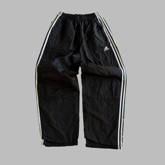 90s Adidas Three Stripe Wide Leg Track Pants - S