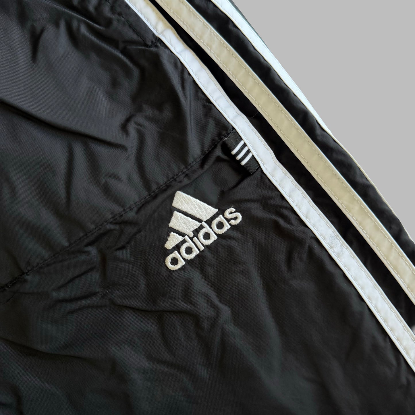 90s Adidas Three Stripe Wide Leg Track Pants - S