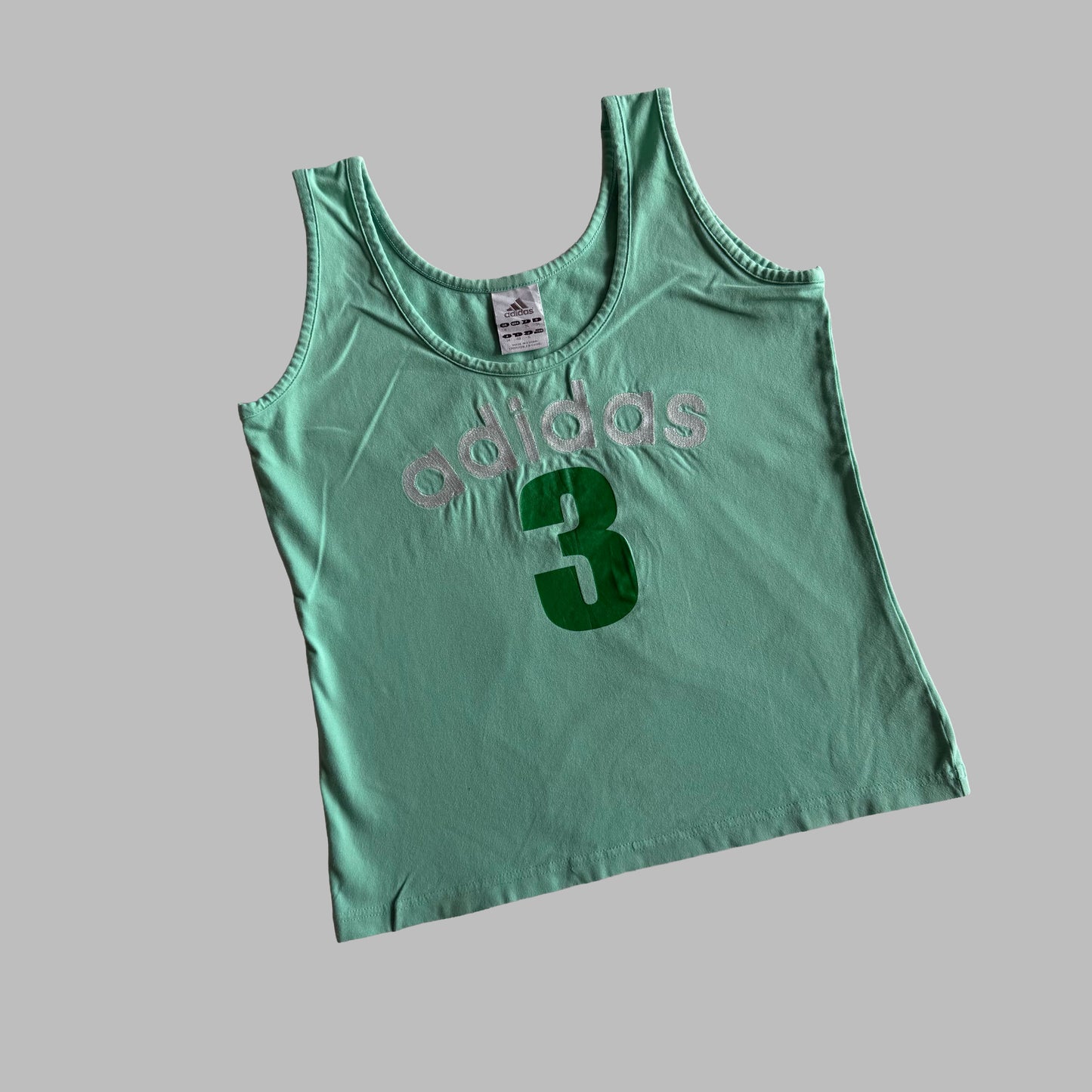 Y2K Adidas Spell Out Tank - S/M