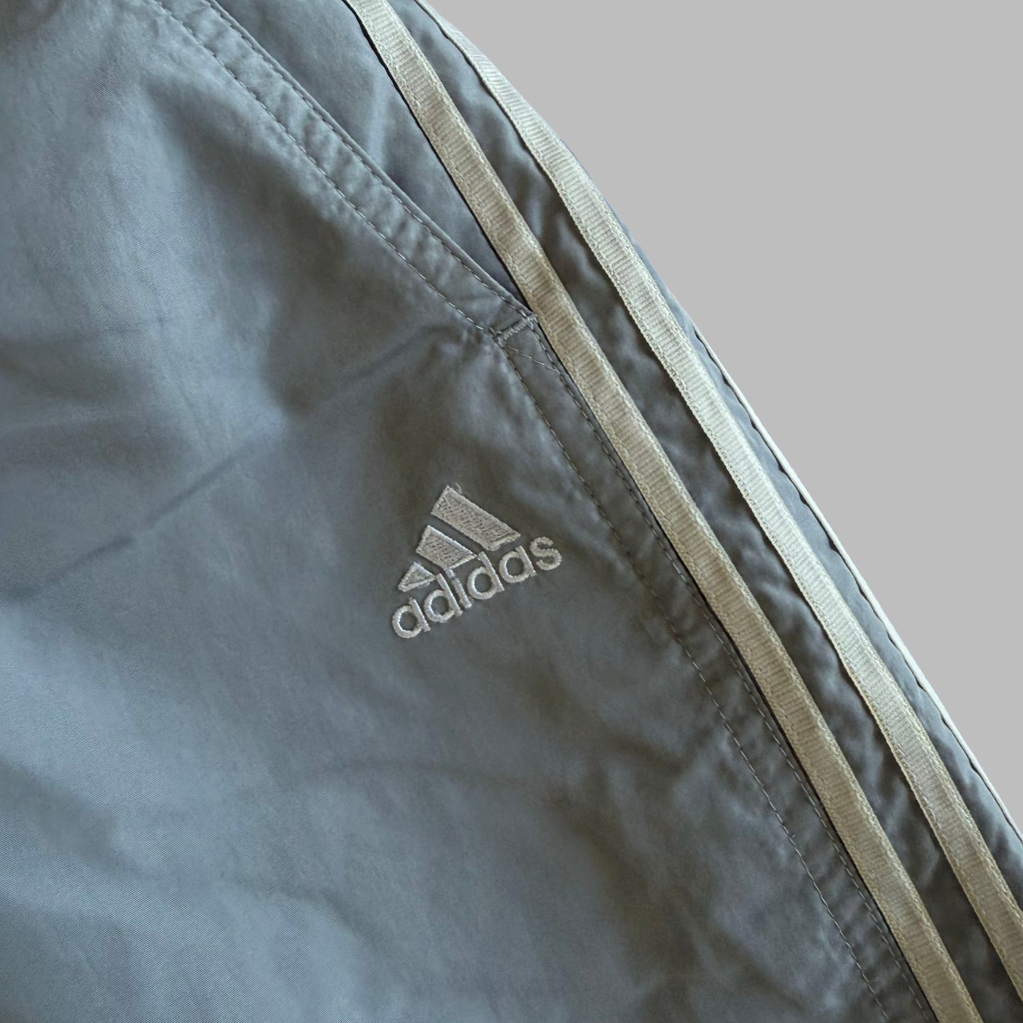 Y2K Adidas Three Stripe Baggy Track Pants - XXS