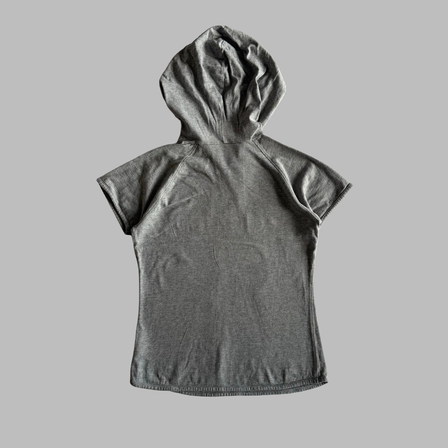 Y2K Adidas Spell Out Hooded Tee - S/M