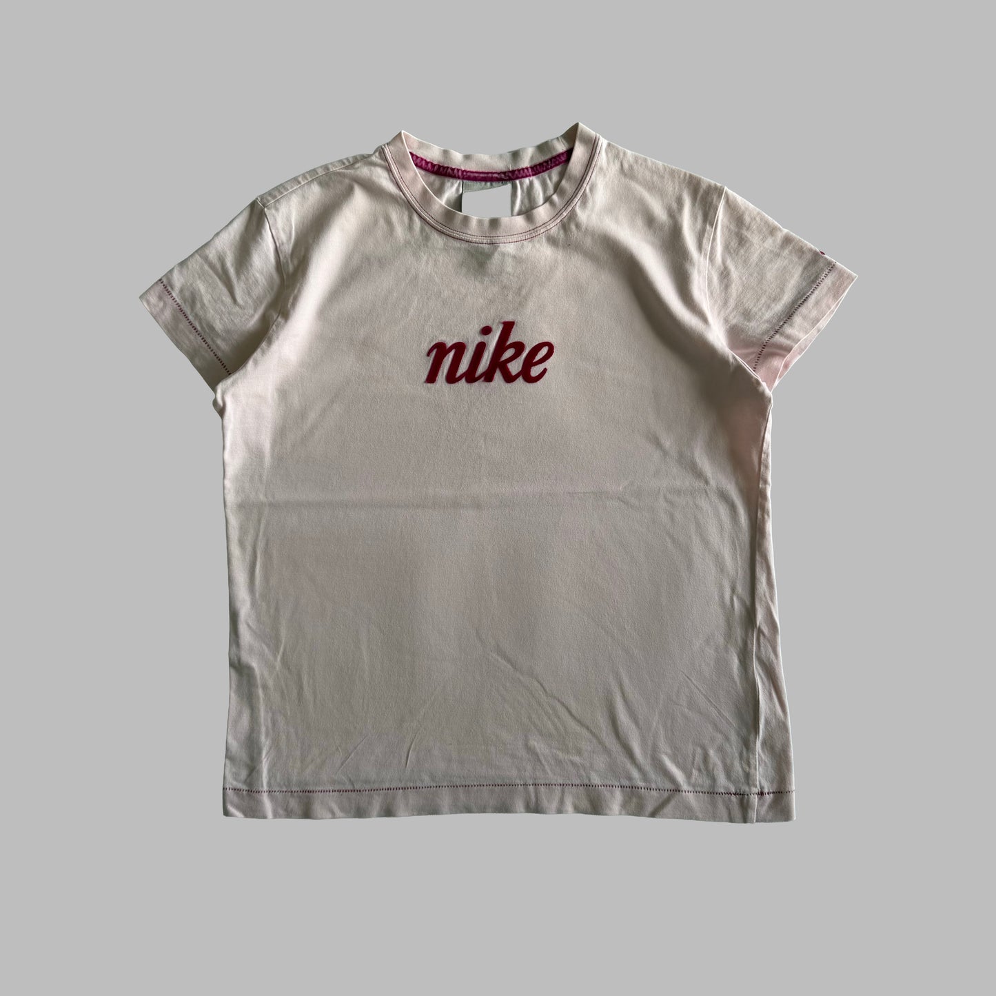 Y2K Nike Spell Out Baby Tee - M/L