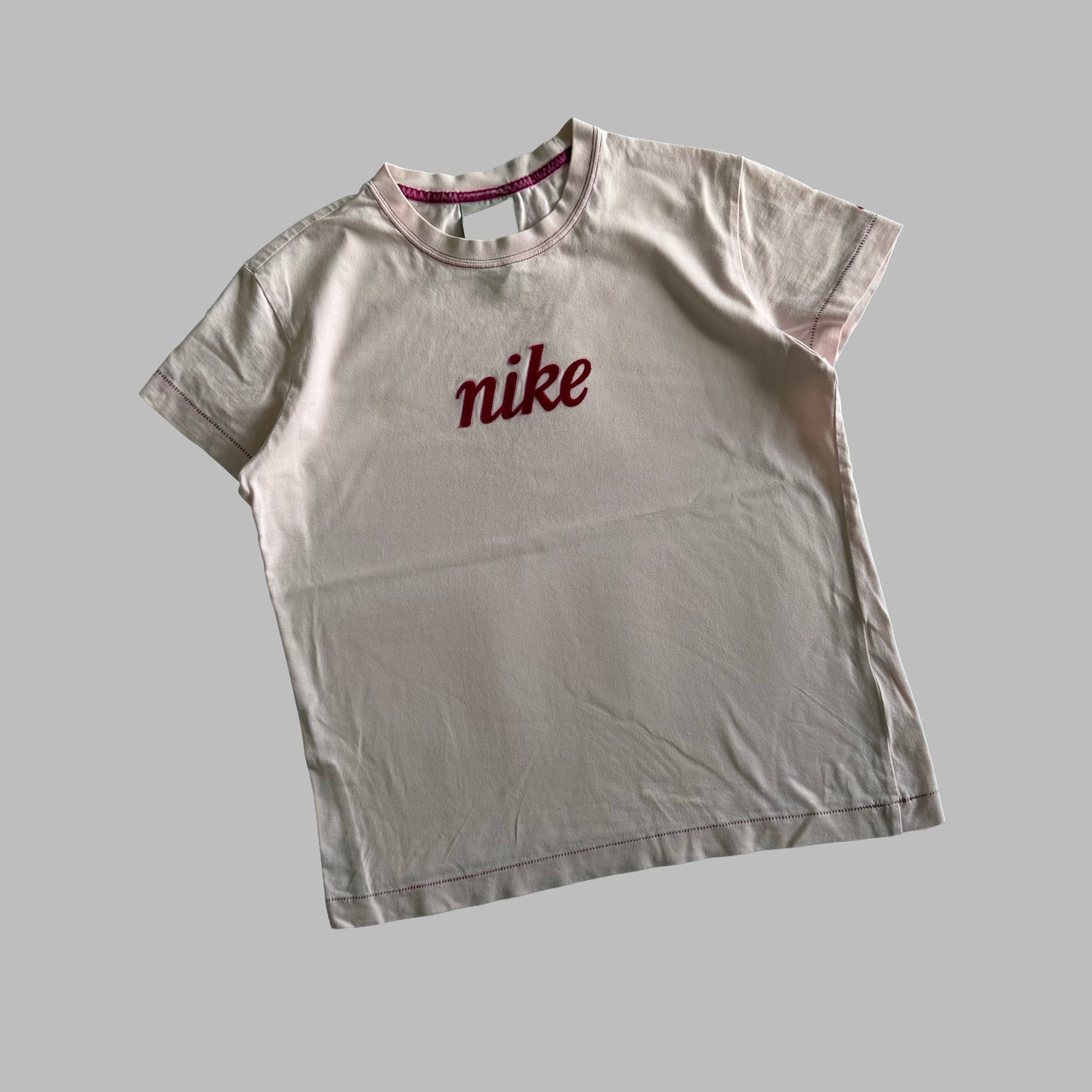 Y2K Nike Spell Out Baby Tee - M/L