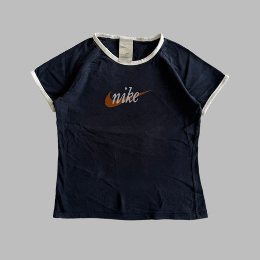 Y2K Nike Spell Out Baby Tee - M