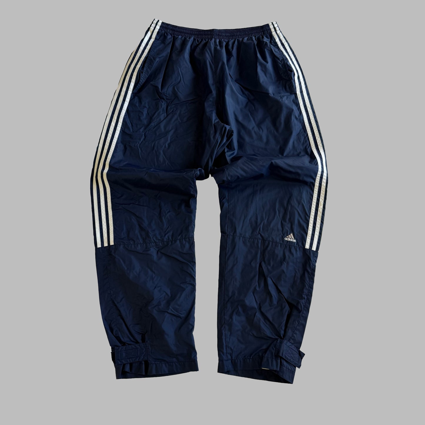 90s Adidas Three Stripe Baggy Track Pants - XL