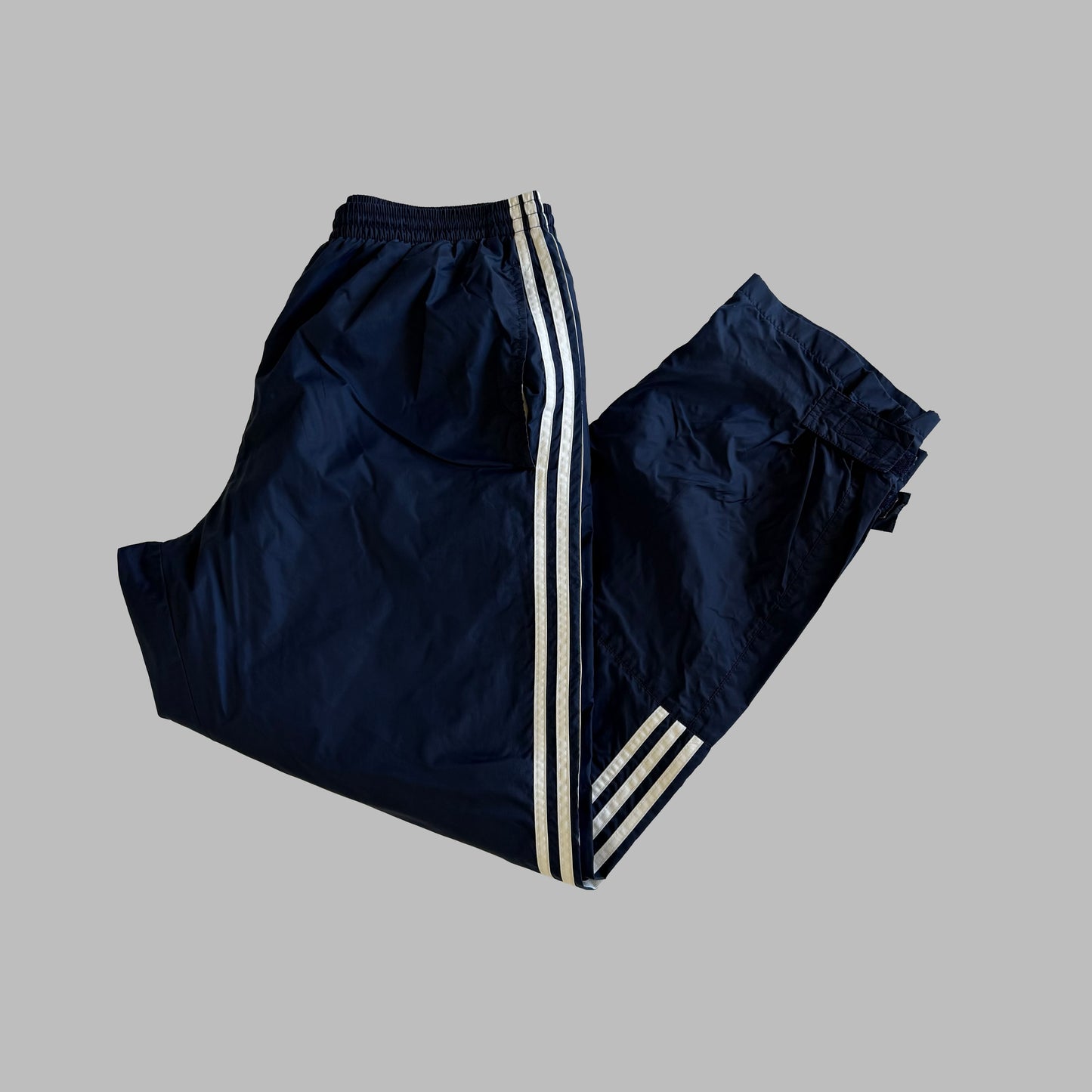 90s Adidas Three Stripe Baggy Track Pants - XL