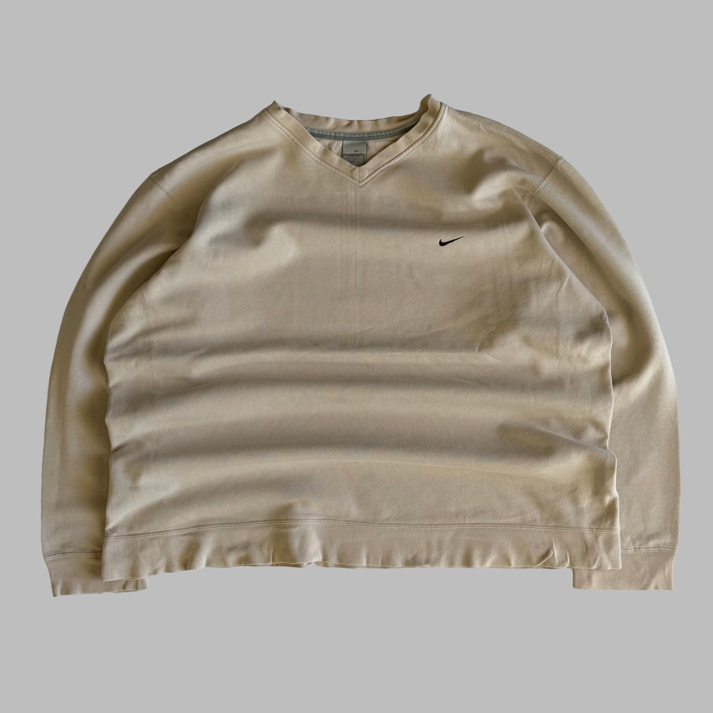 Y2K Nike Single swoosh V-neck Sweatshirt - XXL