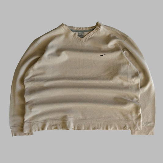 Y2K Nike Single swoosh V-neck Sweatshirt - XXL