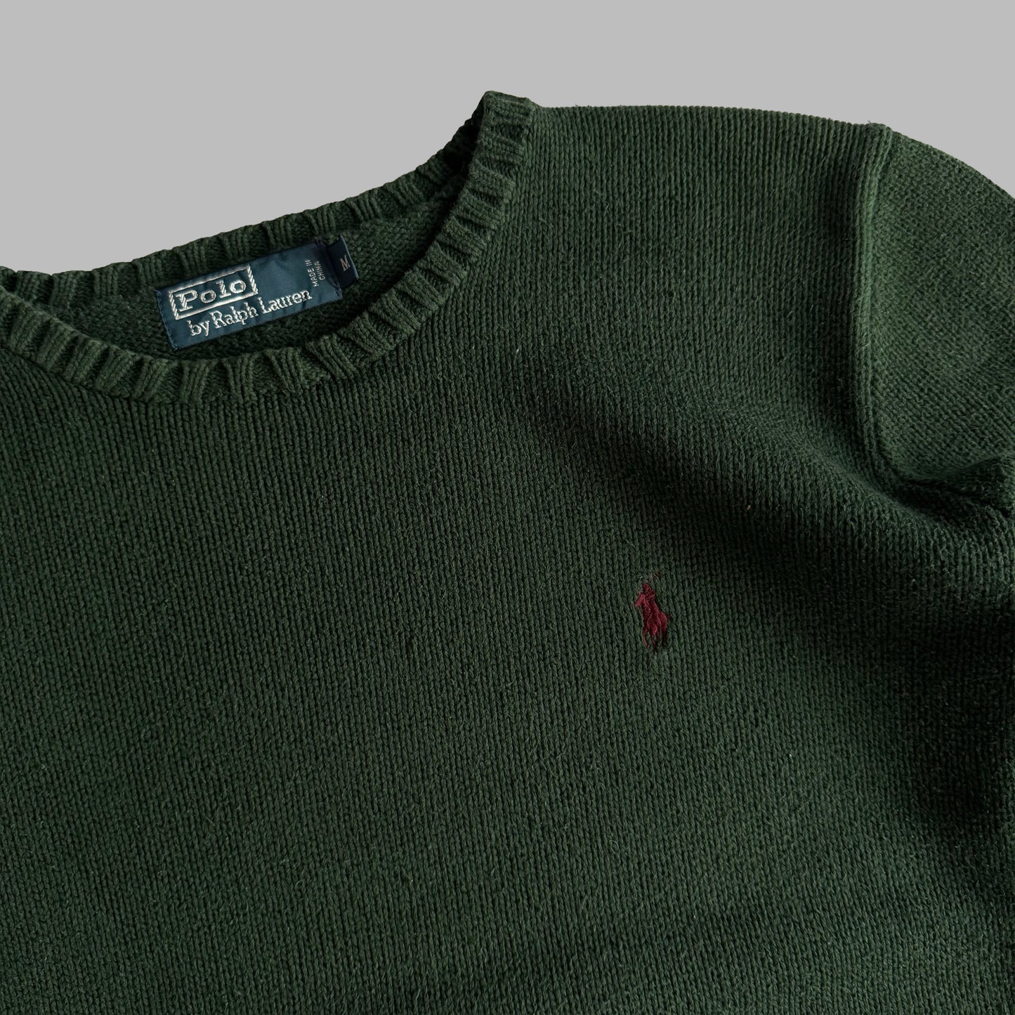90s Polo Ralph Lauren Cotton Knit Sweater - M