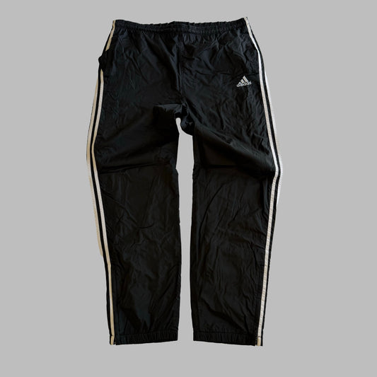 90s Adidas Three Stripe Baggy Track Pants - M