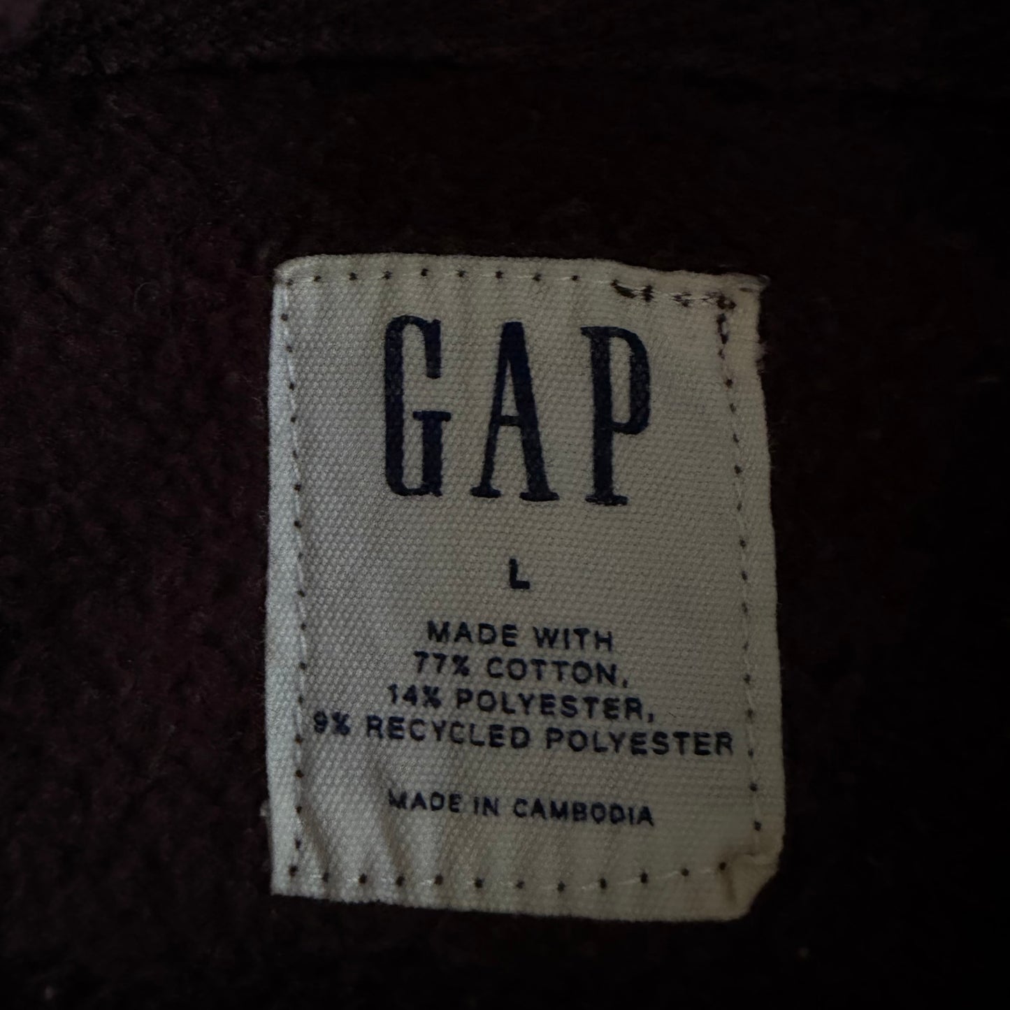 Y2K Brown Gap Hoodie - L