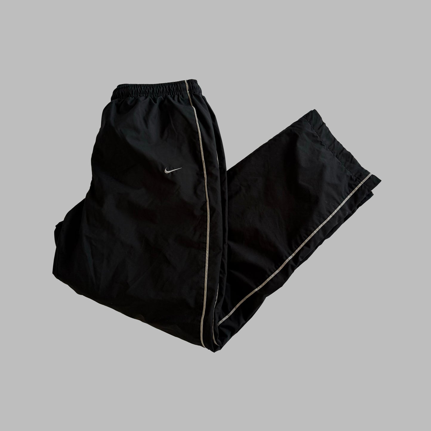 Y2K Nike Wide Leg Striped Track Pants - L