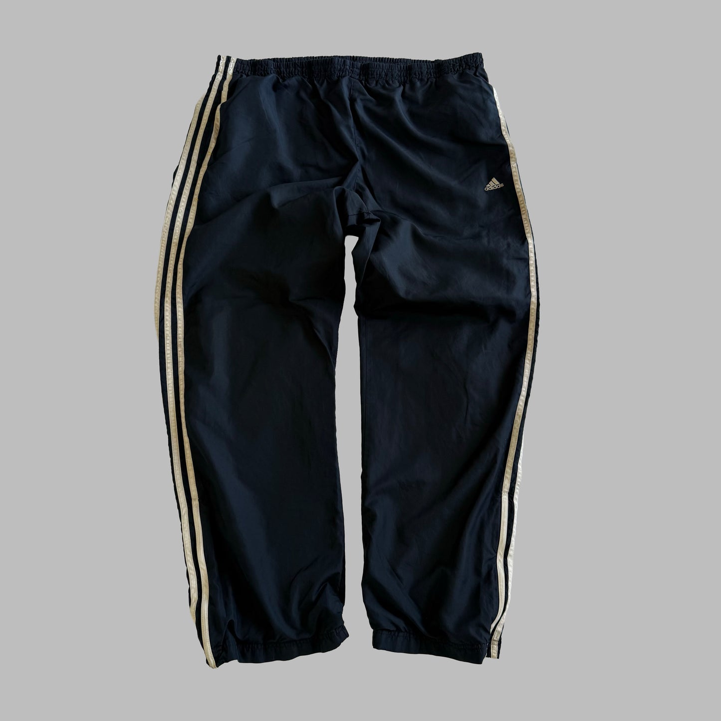 Y2K Adidas Three Stripe Baggy Track Pants - XL