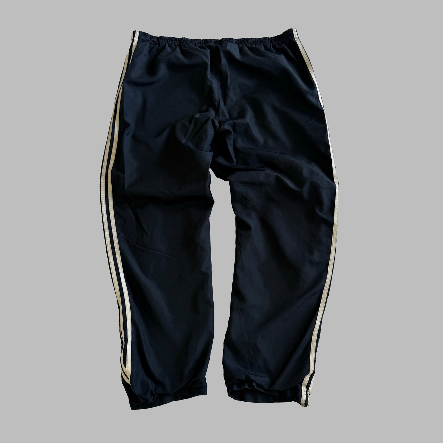 Y2K Adidas Three Stripe Baggy Track Pants - XL